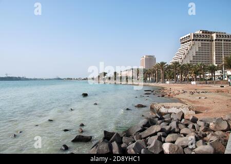 La promenade sur la mer Rouge, Jeddah, Arabie Saoudite Banque D'Images