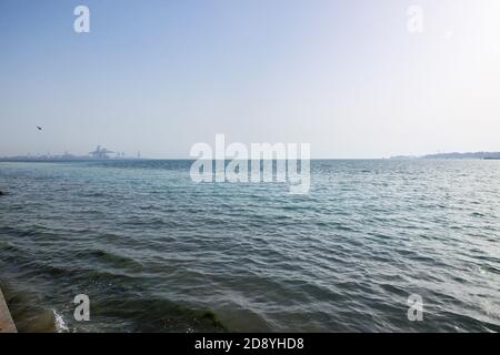 Vue sur la mer Rouge, Djeddah, Arabie Saoudite Banque D'Images