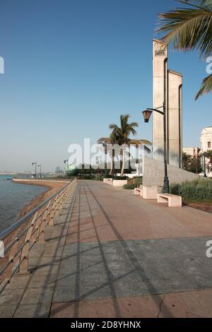 La promenade sur la mer Rouge, Jeddah, Arabie Saoudite Banque D'Images