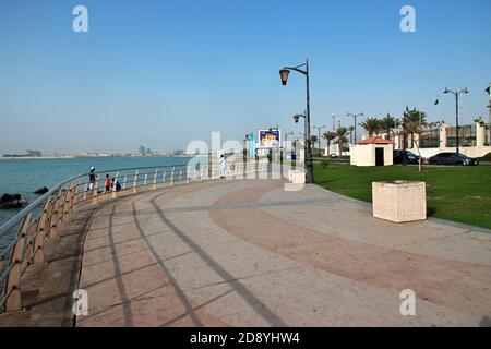 La promenade sur la mer Rouge, Jeddah, Arabie Saoudite Banque D'Images