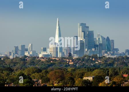 Royaume-Uni, Londres, centre de Londres. Vue sur le centre-ville de Londres depuis Norwood Park Banque D'Images