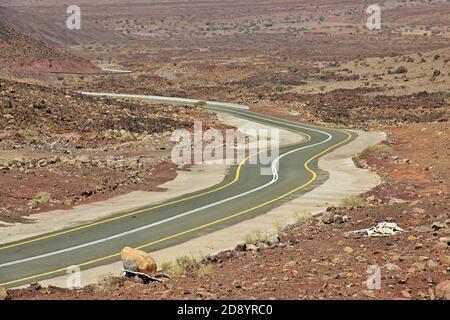 La route dans le Grand Canyon d'Al Shaq, Arabie Saoudite Banque D'Images