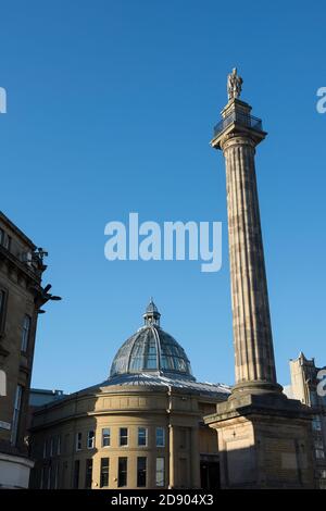 Gray's Monument au centre de Newcastle upon Tyne, dans le nord-est de l'Angleterre. Banque D'Images