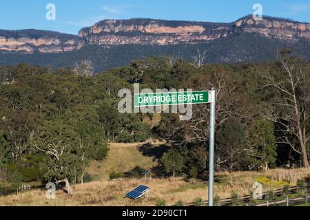 The Megalong Creek Estate, Blue Mountains Winery, Megalong Valley, Nouvelle-Galles du Sud, Australie. Banque D'Images
