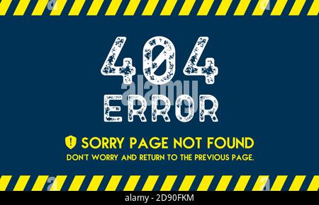 404 erreur, page non trouvée dans le style de grunge fait de vector offroad pneus imprimés. Connexion Internet perdue, site Web en cours de maintenance, noir sale Illustration de Vecteur