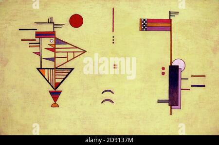 Kandinsky, salon de musique MAMCS ( maquette du mur de droit ). Banque D'Images