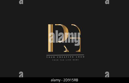RG GR modèle de monogramme de logo vectoriel abstrait Banque D'Images