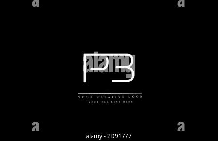 PB BP P B résumé logo vecteur modèle monogramme Banque D'Images