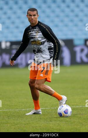 Cristiano Ronaldo (Juventus FC) pendant Spezia Calcio vs Juventus FC, football italien série A match, cesena, Italie, 01 Nov 2020 crédit: LM/Francesco SCA Banque D'Images