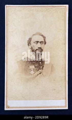 Kamehameha IV, carte de visite de Henry L. Chase. Banque D'Images