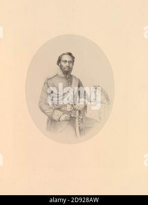 Kamehameha IV par Richard James Lane, lithographie, 1861. Banque D'Images