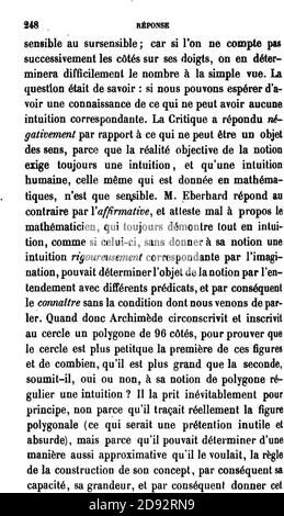 Kant - Prolégomènes - 248. Banque D'Images
