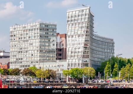 Un Parc à l'Ouest dans le centre de Liverpool est partie de la développement Liverpool One. Banque D'Images