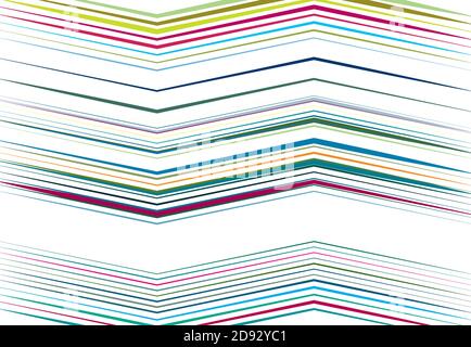 Les lignes ondulées, froissées, ondulées, en zigzag et en croix ne sont pas des motifs géométriques colorés, multicolores, d'arrière-plan, de texture ou de toile de fond Illustration de Vecteur