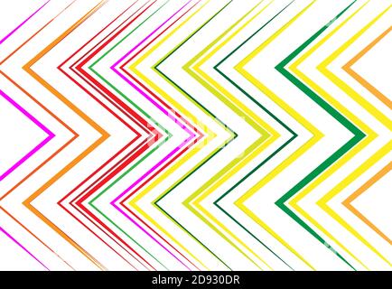 Les lignes ondulées, froissées, ondulées, en zigzag et en croix ne sont pas des motifs géométriques colorés, multicolores, d'arrière-plan, de texture ou de toile de fond Illustration de Vecteur