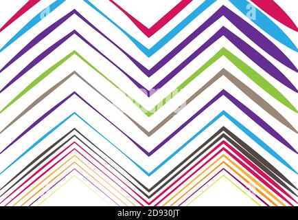 Les lignes ondulées, froissées, ondulées, en zigzag et en croix ne sont pas des motifs géométriques colorés, multicolores, d'arrière-plan, de texture ou de toile de fond Illustration de Vecteur