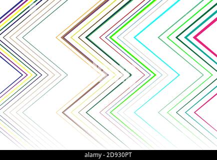 Les lignes ondulées, froissées, ondulées, en zigzag et en croix ne sont pas des motifs géométriques colorés, multicolores, d'arrière-plan, de texture ou de toile de fond Illustration de Vecteur