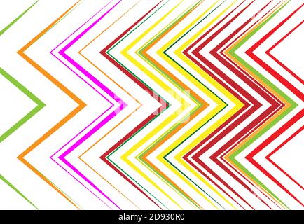 Les lignes ondulées, froissées, ondulées, en zigzag et en croix ne sont pas des motifs géométriques colorés, multicolores, d'arrière-plan, de texture ou de toile de fond Illustration de Vecteur