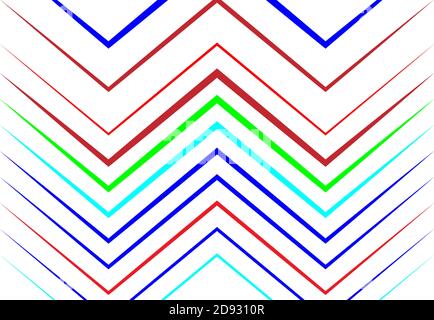 Les lignes ondulées, froissées, ondulées, en zigzag et en croix ne sont pas des motifs géométriques colorés, multicolores, d'arrière-plan, de texture ou de toile de fond Illustration de Vecteur