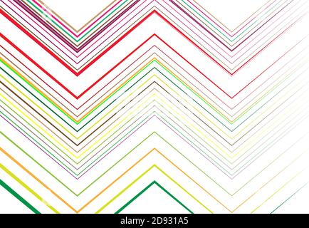 Les lignes ondulées, froissées, ondulées, en zigzag et en croix ne sont pas des motifs géométriques colorés, multicolores, d'arrière-plan, de texture ou de toile de fond Illustration de Vecteur