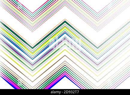 Les lignes ondulées, froissées, ondulées, en zigzag et en croix ne sont pas des motifs géométriques colorés, multicolores, d'arrière-plan, de texture ou de toile de fond Illustration de Vecteur