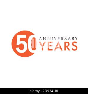 numéros du 50 e anniversaire. logotype de 50 ans. Des félicitations simples. Modèle de conception graphique Web abstrait isolé. Chiffres créatifs jusqu'à 50 % de réduction Illustration de Vecteur