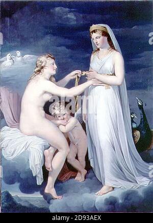 Juno empruntant la ceinture de Vénus par Guy Head. Banque D'Images