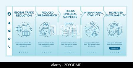 Modèle de vecteur d'intégration du phénomène de mondialisation inverse Illustration de Vecteur