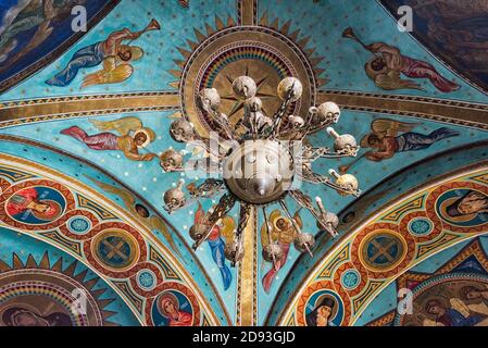 Intérieur de la cathédrale de la Nativité, Chisinau, Moldavie Banque D'Images