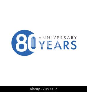 numéros du 80 e anniversaire. logotype de 80 ans. Des félicitations simples. Modèle de conception graphique Web abstrait isolé. Chiffres créatifs jusqu'à 80 % de réduction Illustration de Vecteur