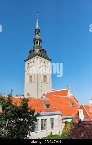 Eglise Saint-Nicolas dans la vieille ville, Tallinn, Estonie Banque D'Images