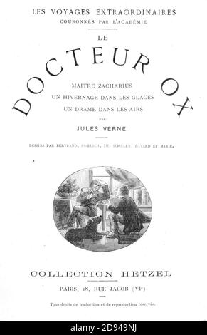 Jules Verne - le Docteur Ox - titre. Banque D'Images