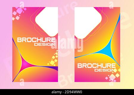 Modèle de brochure mise en page couverture magazine et bannière Illustration de Vecteur
