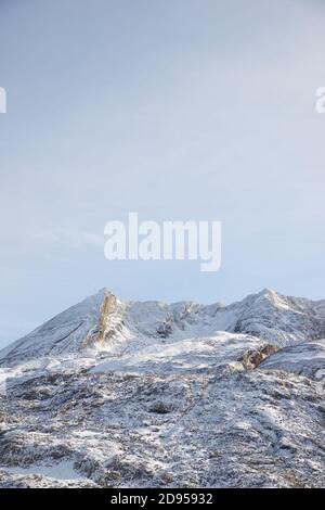 Pics dans la vallée de Canfranc, Pyrénées dans la province de Huesca, Aragon en Espagne. Banque D'Images