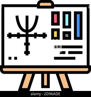 graphique geek couleur icône vecteur illustration signe Illustration de Vecteur