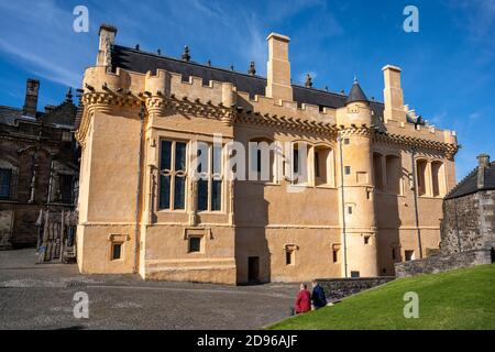 La grande salle vue depuis l'extérieur à proximité - le château de Stirling, Scotland, UK Banque D'Images