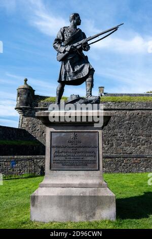 Argyll et Sutherland Highlanders Memorial aux soldats perdus pendant la guerre d'Afrique du Sud (guerre de Boer) 1899-1902 au château de Stirling, en Écosse, au Royaume-Uni Banque D'Images