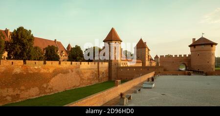 Panorama du château de Malbork, Pologne Banque D'Images