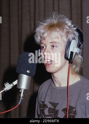Le groupe de pop britannique Kajagoogoo enregistre son deuxième album Islands dans les studios d'enregistrement Manor à Oxforshire. Banque D'Images