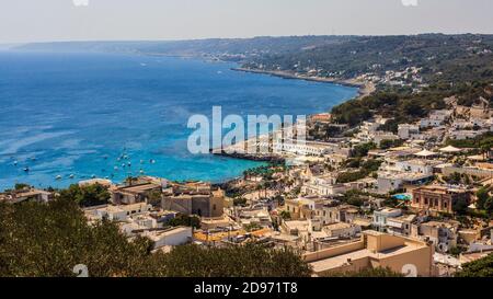 La ville de Castro Maina à Salento, Puglia, Italie Banque D'Images