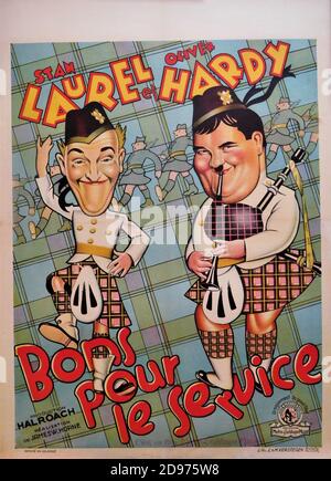 STAN LAUREL et OLIVER HARDY à BONNIE SCOTLAND 1935 réalisateur JAMES W. HORNE Hal Roach Studios / Metro Goldwyn Mayer Banque D'Images