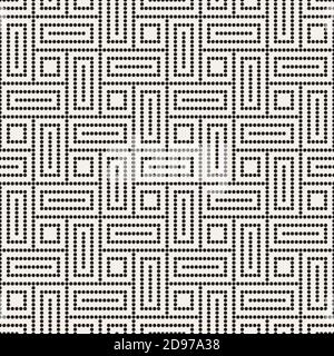 Vecteur de répétition transparente. Arrière-plan géométrique en pointillés. Motif abstrait décoratif avec petits cercles et lignes. Illustration de Vecteur