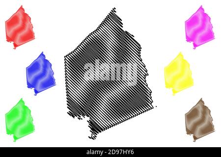 Scott County, Kentucky (comté des États-Unis, États-Unis d'Amérique, États-Unis, États-Unis, États-Unis) carte illustration vectorielle, scribble sketch carte Scott Illustration de Vecteur
