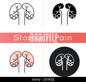 Icône de la maladie de la pierre des reins Illustration de Vecteur