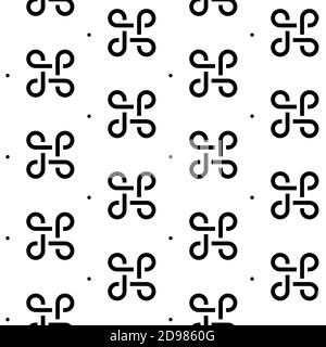 Motifs sans couture noeuds Bowen style plat sur fond blanc Illustration de Vecteur