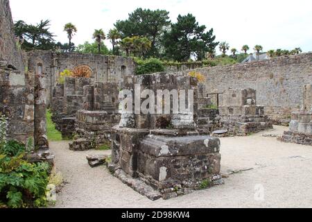 abbaye de saint-guénolé à landévennec en bretagne (france) Banque D'Images