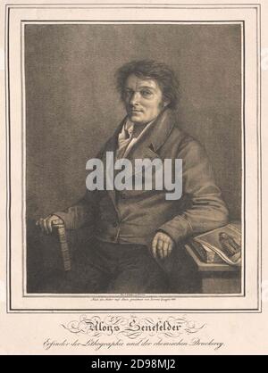 ALOIS SENEFELDER (1771-1834) acteur et dramaturge allemand qui a inventé la lithographie Banque D'Images
