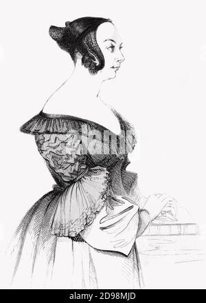 ANNA MARIA HALL (1800-1881) romancière irlandaise. Banque D'Images