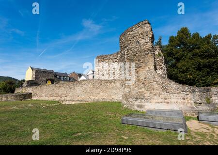 Vestiges du Camp romain Bodobrica à Boppard, Rhénanie-Palatinat, Allemagne, Europe Banque D'Images