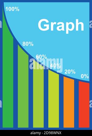 Graphique vectoriel coloré de la croissance des bénéfices et de la productivité. Illustration de Vecteur